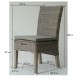 Lot de 2 Chaises en Demi Kubu Pieds Teck Teinté Gris KosyForm