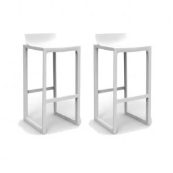 Lot de 2 Tabourets Hauts Wall Street Vondom Blanc
