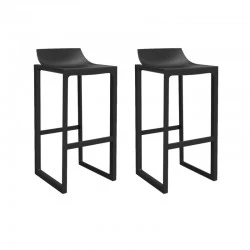 Lot de 2 Tabourets Hauts Wall Street Vondom Noir