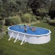 GRE Oval Pool White Fiji 500×300x120 with sand filter