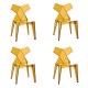 Lot de 4 chaises Kimono Vondom Ambre
