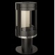 Ronde houtkachel Ferlux Panoramic 8 kW op centrale standaard
