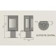 Round Wood Stove Ferlux Panoramic 8 kW on Central Stand