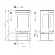 Round Wood Stove Ferlux Panoramic 8 kW on Central Stand