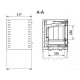 Ferlux Galaxy 80 Wood Insert with Panoramic Pyre 15 kW