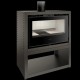Ferlux Galaxy 80 Wood Insert with Panoramic Pyre 15 kW