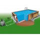 Piscine Bois Ubbink Azura 430x300 H126cm Liner beige