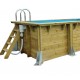 Piscina in legno Ubbink Azura 430x300 H126cm Fodera Beige