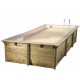 Piscine Bois Ubbink Azura 430x300 H126cm Liner beige