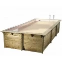 Piscine Bois Ubbink Azura 430x300 H126cm Liner beige