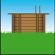 Piscina in legno Ubbink Azura 430x300 H126cm Fodera Beige