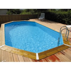Piscina Madera Ubbink Azura 610x400 H120cm Blue Liner