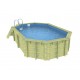 Piscine Bois Ubbink Azura 610x400 H120cm Liner bleu