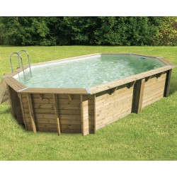 Piscina Madeira Ubbink Azura 610x400 H120cm Forro Bege