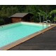 Pool Holz Sonnenwasser 550x300 H140cm Liner beige Ubbink