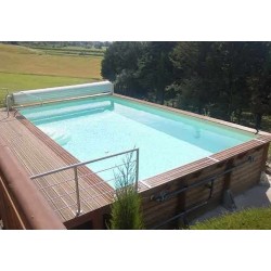 Piscine Bois Sunwater 550x300 H140cm Liner beige Ubbink