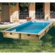 Pool Holz Sonnenwasser 550x300 H140cm Liner beige Ubbink