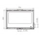 Insert à Bois Double Face Lagos C-795 Termofoc Pack de 7kW avec Cadre 4 côtés Acier