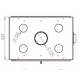 Double-sided Wood Insert Lagos C-795 Termofoc Pack of 7kW with 4-sided Steel Frame