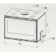 Inserto in legno bifacciale Lagos C-795 Termofoc Confezione da 7kW con telaio in acciaio a 4 lati