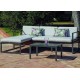 Mobili da giardino Chenit alluminio bianco con angolo retto Hevea
