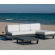 Garden furniture Angle Menfis-99 Aluminuim Anthracite Fabrics Alba Crudo 4 to 6 places Hevea