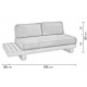 Garden furniture Angle Menfis-99 Aluminuim Anthracite Fabrics Alba Crudo 4 to 6 places Hevea