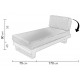 Garden furniture Angle Menfis-99 Aluminuim Anthracite Fabrics Alba Crudo 4 to 6 places Hevea