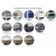 Salon de jardin Sofa Azores-8 Finition Blanc Tissus Gris Clair 5 places Hevea