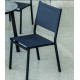 Garden furniture with HPL80 California Aluminium Anthracite Table and 4 Hevea Chairs