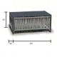 Muebles de jardín Geneva-7 Aluminio Blanco Tejidos Gris Claro 4 plazas Hevea