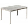 Eettafel Uitschuifbaar Palma 170-220X100 Aluminium Witte Hevea