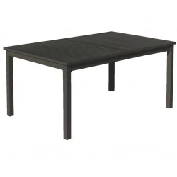 Table à Manger Extensible Palma 170-220X100 Aluminium Anthracite Hevea