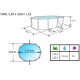 Piscina fuori terra TOI Magnum ovale 550x366xH132 Antracite con scaletta di sicurezza
