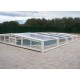 Zwembadoverdekking Lage Telescopische Shelter Capri 6.44x4m zonder rail