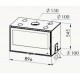 Houten inzetstuk dubbelzijdig Lagos C-895 Termofoc Pack van 8kW met frame 4 zijden staal