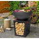 Braciere in legno Santos Cook King Premium con supporto Plancha e Bonfire