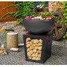 Santos Cook King Premium houten vuurpot met Plancha en Bonfire Support