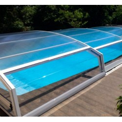 Low Pool Enclosure Telescopische Shelter Cyprus 8.37x4.50m zonder rail