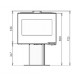 Round Wood Stove Heat Exchanger NovaStove Cube 8kW 3 Sides Glazed with support