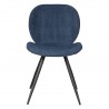 Set van 2 eetkamerstoelen Ania stof donkerblauw onderstel zwart metaal veryforma