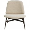 Set van 2 fauteuils Bala krullend effect Zand Basis Zwart Metaal VeryForma