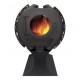 Wood Stove Heat Exchanger NovaStove Cube 8kW 3 Sides Glazed with Support