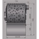 Stufa a legna scambiatore di calore NovaStove Cube 8kW 3 lati vetrati con supporto