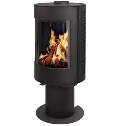 Scambiatore di calore rotondo a legna France Turbo Maura 7kW con supporto