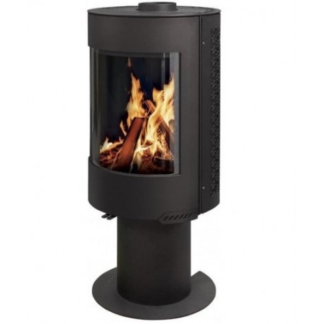 Trocador de calor redondo a lenha France Turbo Maura 7kW com suporte