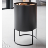 Log rack Seattle Black Steel Frosted Nineteen Design