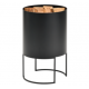 Log rack Sahara Black Steel Frosted Nineteen Design