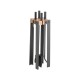 Servant Duplex Hout en Staal Zwart Nineteen Design